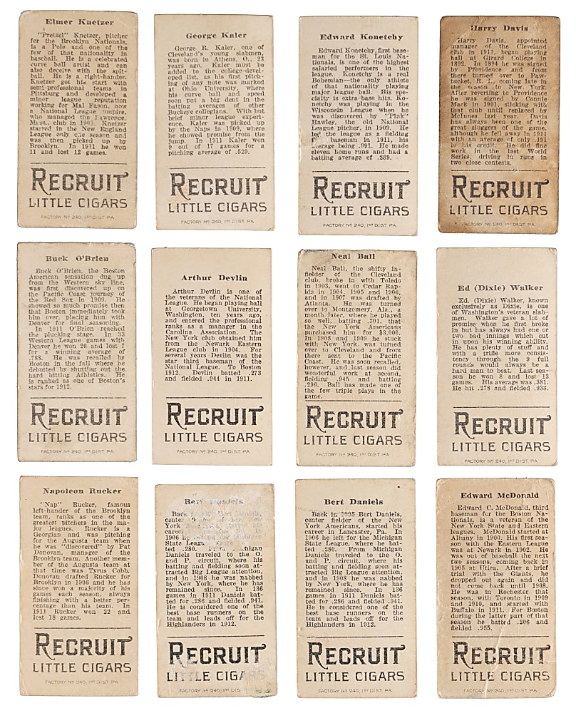 1912 T207 Brown Background Collection (23) with Shortprints