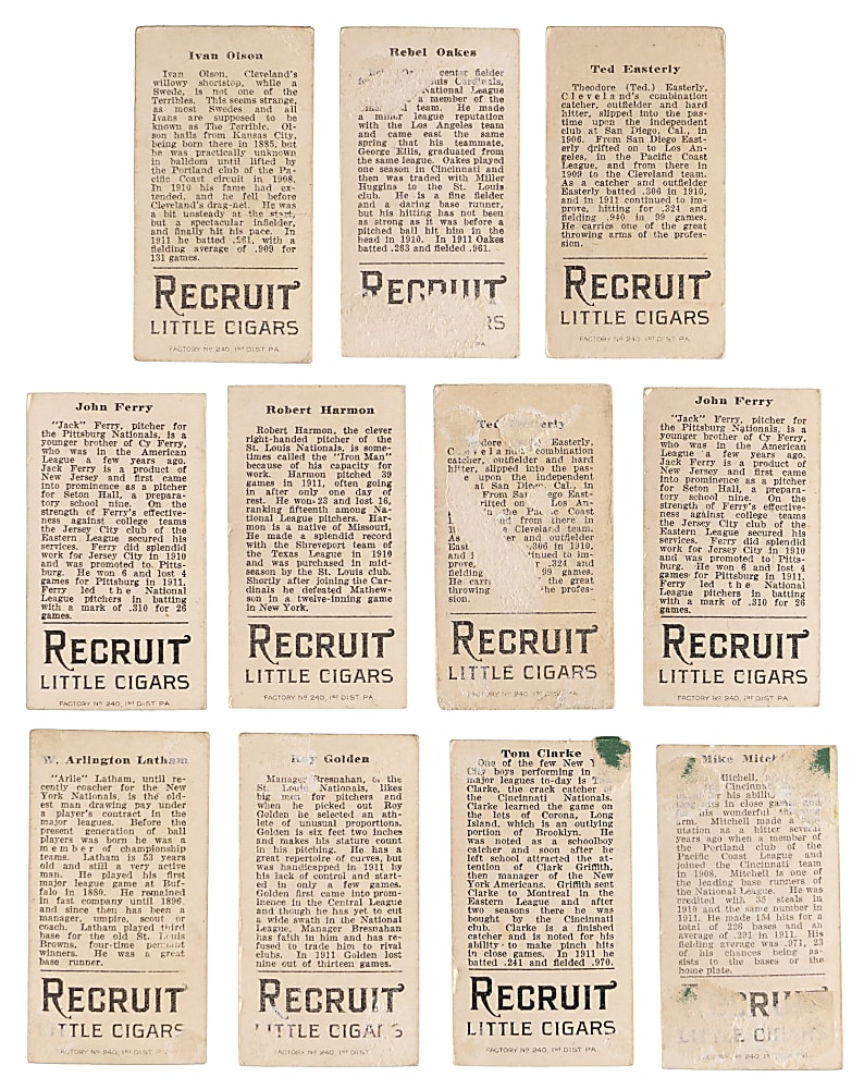 1912 T207 Brown Background Collection (23) with Shortprints