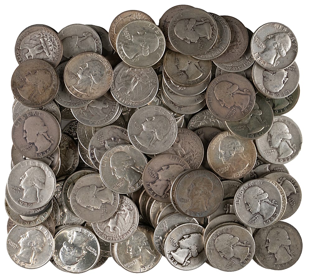 1930s-1960s Washington Silver Quarters (300)