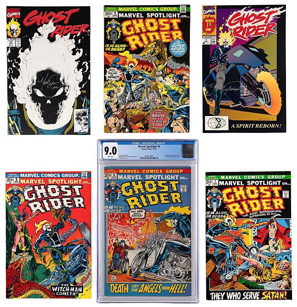 1972-1992 Marvel Ghost Rider Comics (14) with Marvel Spotlight #6 - CGC 9.0