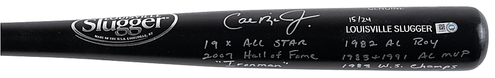 Gorgeous Cal Ripken Jr. Signed & 6X Inscribed Limited Edition (#15/24) Baseball Bat - MLB Authentic