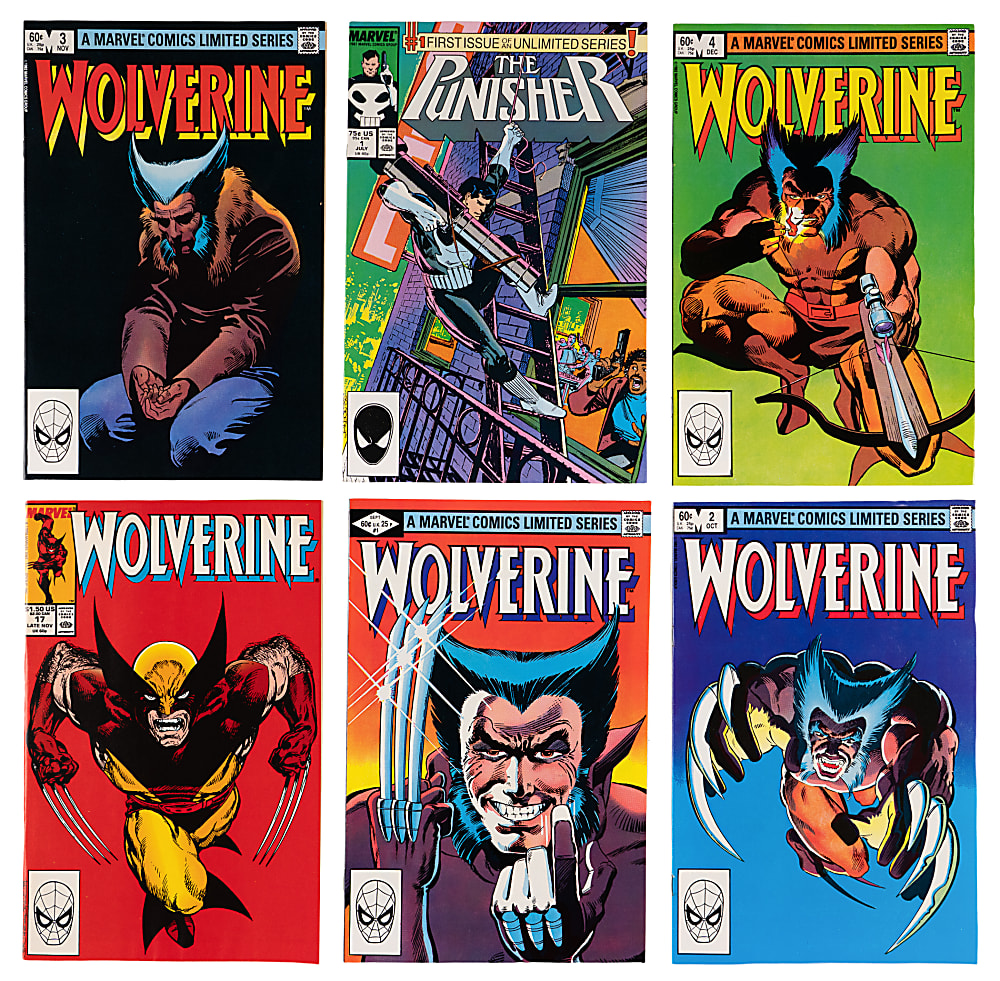 1960s-1990s Marvel/Independent Comics (63) with 1982 Frank Miller Wolverine Set (4)