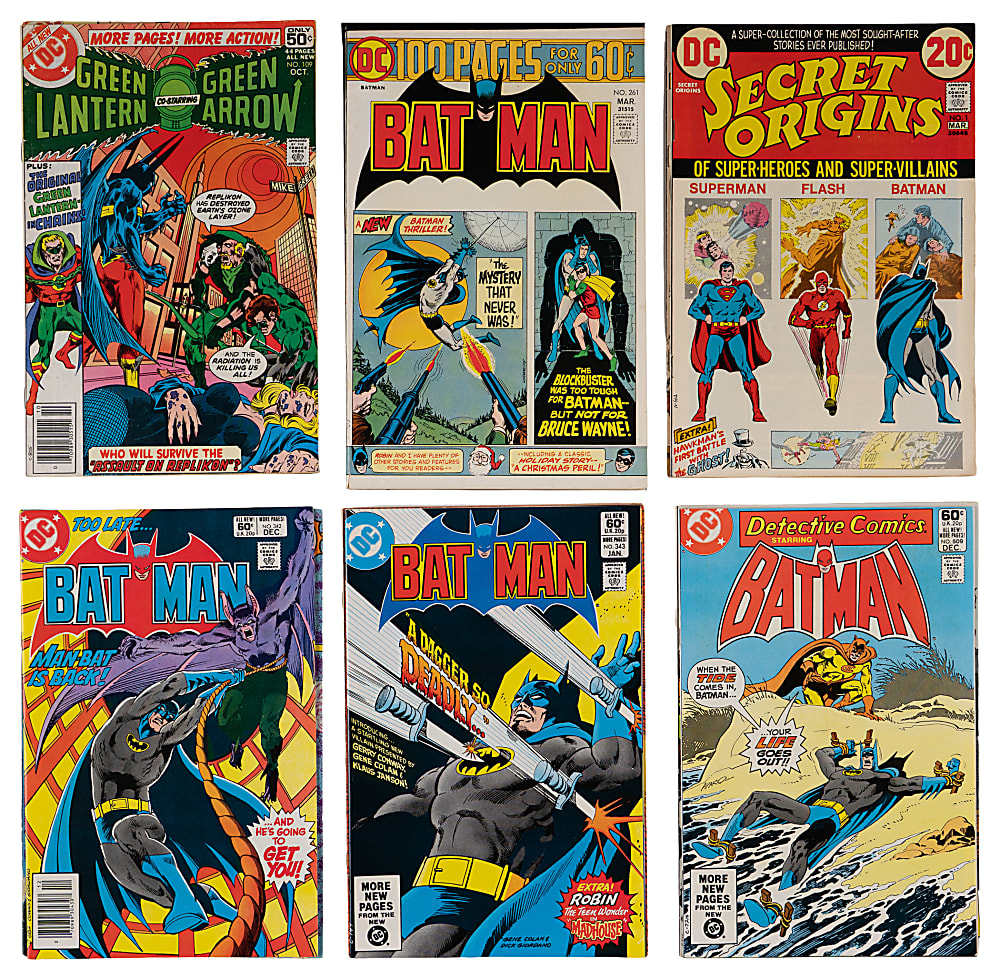 1960s-1990s DC Comic Collection (74) with Superman #233 Neal Adams Cover & CGC 8.5 Superman #240