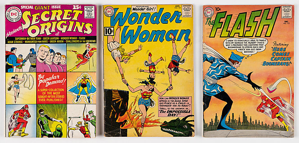 1960-1961 DC Super-Hero Comics (9) with Justice League of America #2 & Green Lantern #2