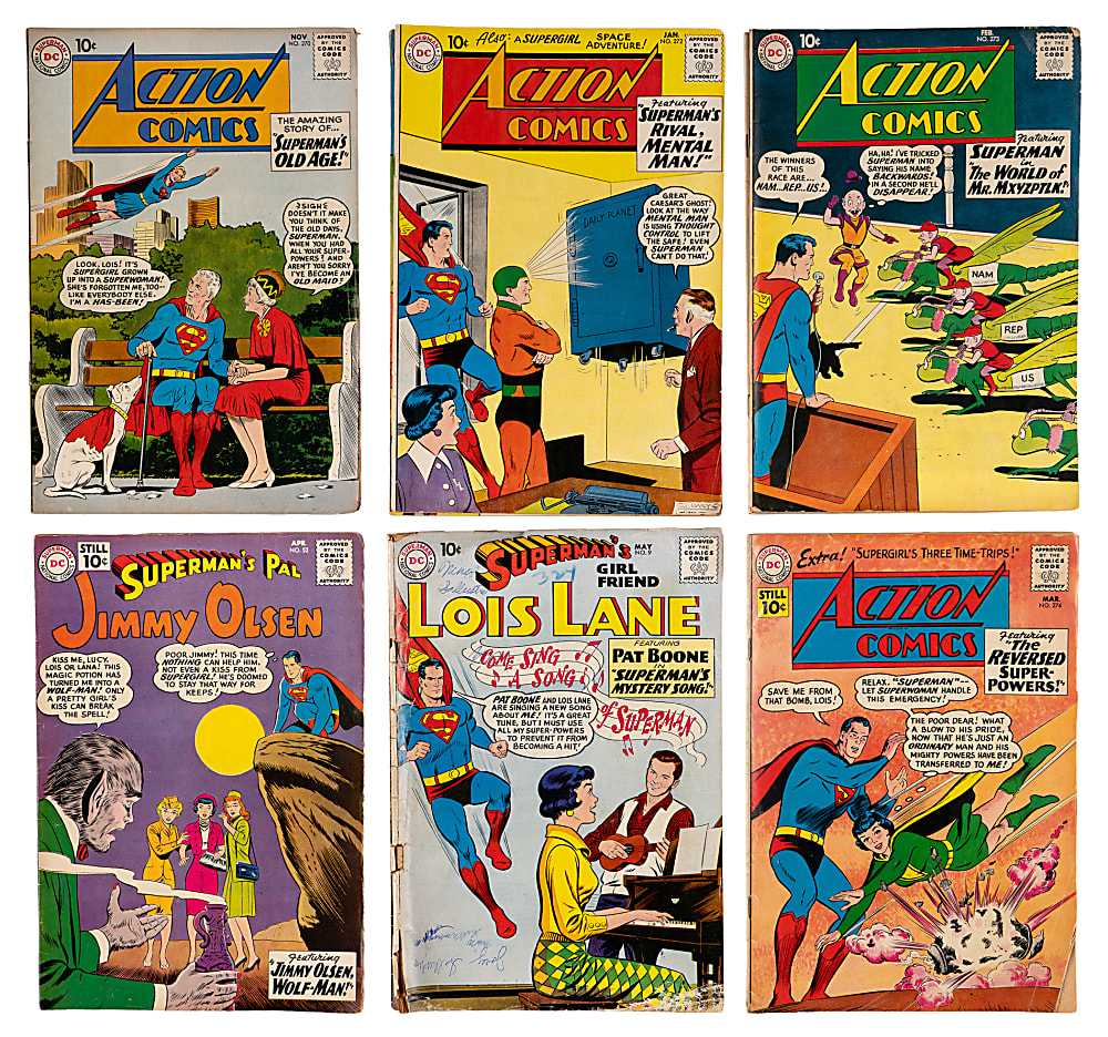 1956-1963 DC Superman Related Comics (27) with (12) Action Comics, (7) Lois Lane & (8) Jimmy Olsen