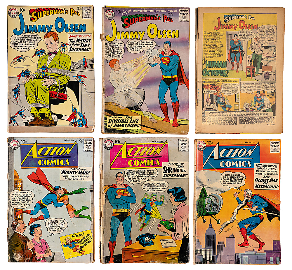 1956-1963 DC Superman Related Comics (27) with (12) Action Comics, (7) Lois Lane & (8) Jimmy Olsen