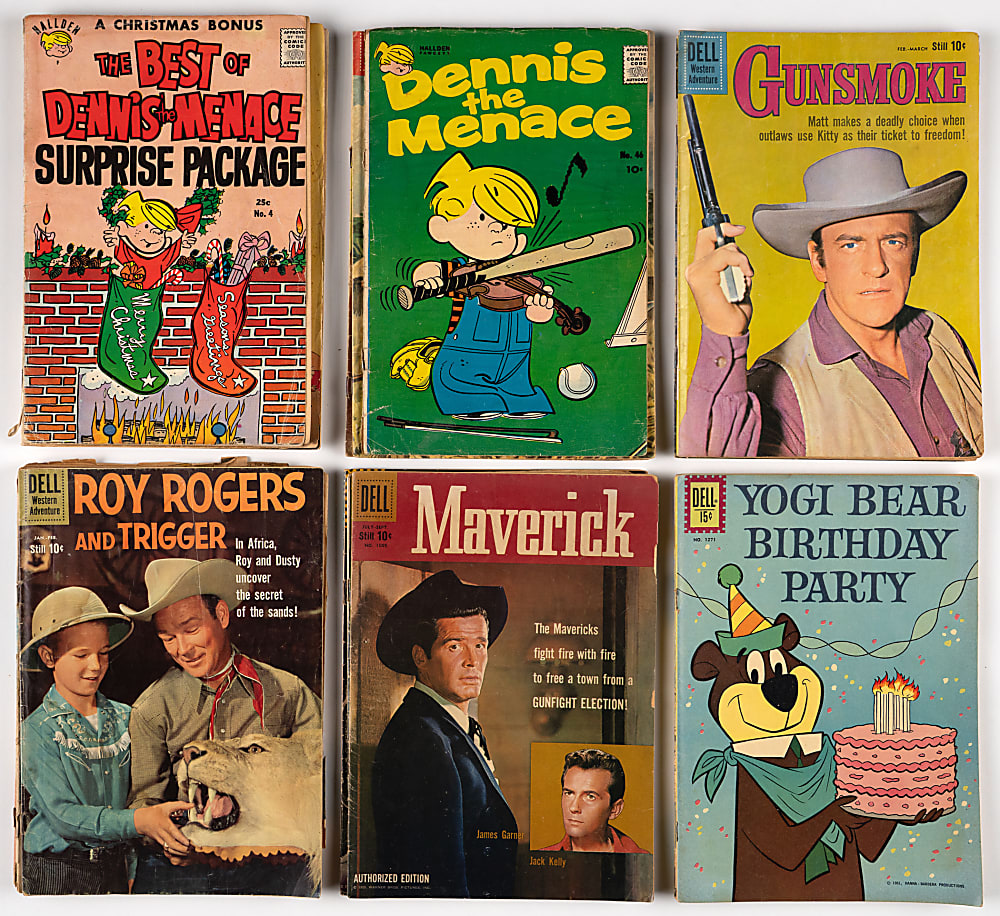 1950s-1960s Comic Book Treasure Chest (60+) with Westerns, TV Shows & Funnies