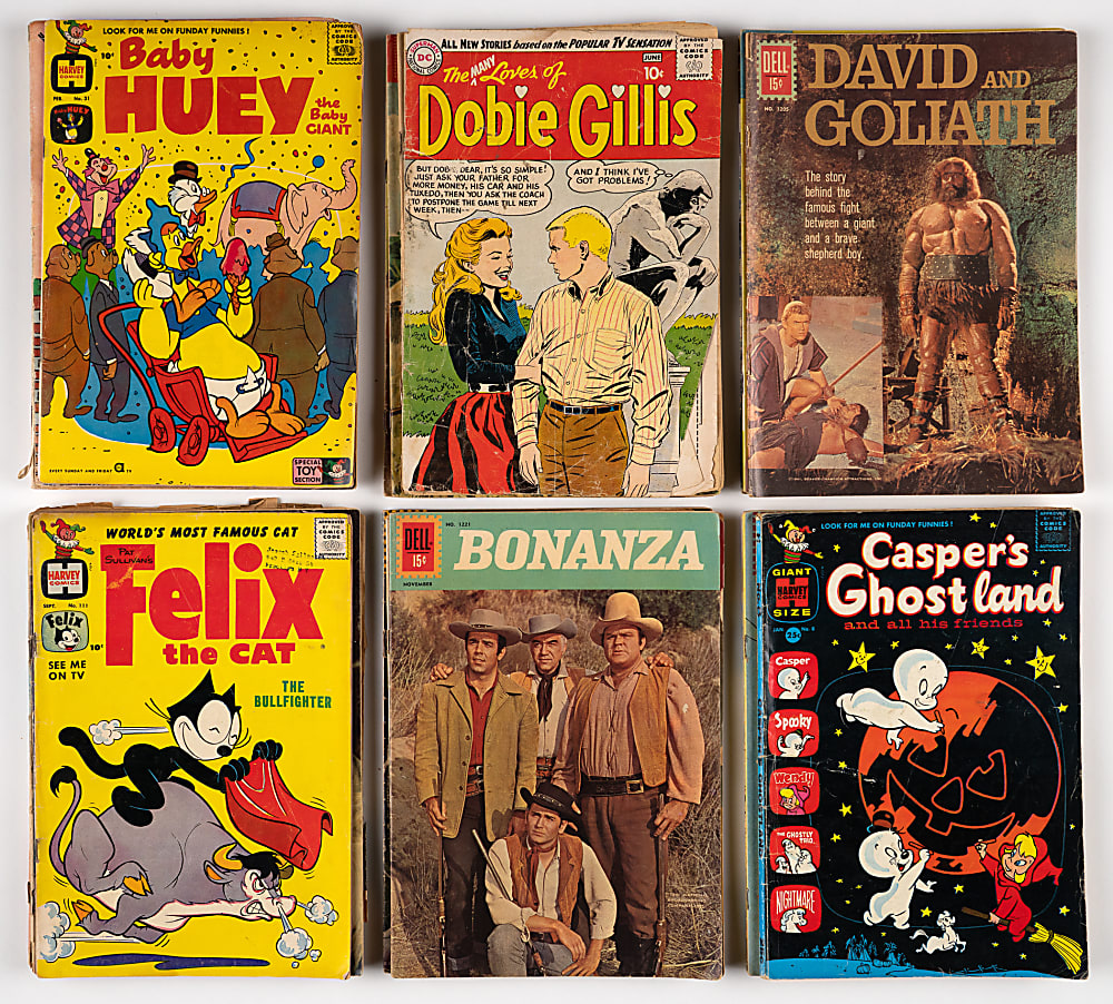 1950s-1960s Comic Book Treasure Chest (60+) with Westerns, TV Shows & Funnies