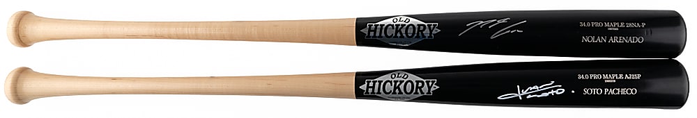 Juan Soto & Nolan Arenado Single-Signed Old Hickory Bat Pair - MLB & Beckett