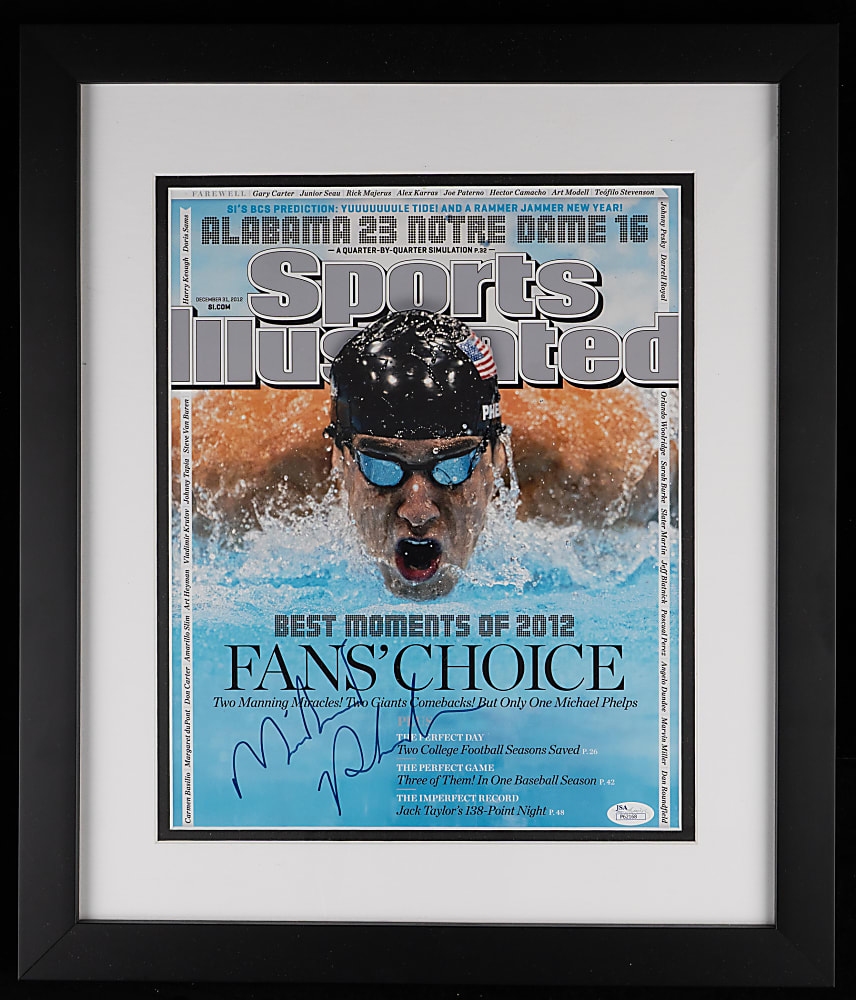 Baltimore/Washington Area Signed (4) & Unsigned (1) Collection with Michael Phelps, Alex Ovechkin Signed Jersey