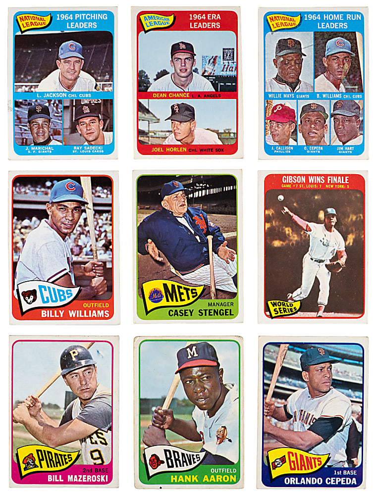 1965 Topps Starter Set (217/598) with (8) Hall of Famers Including Hank Aaron