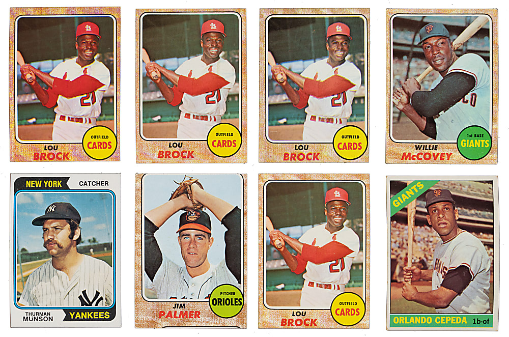 1966-1974 Topps Shoebox Collection (825+) with (75) Hall of Famers with Aaron, Mantle & Rose
