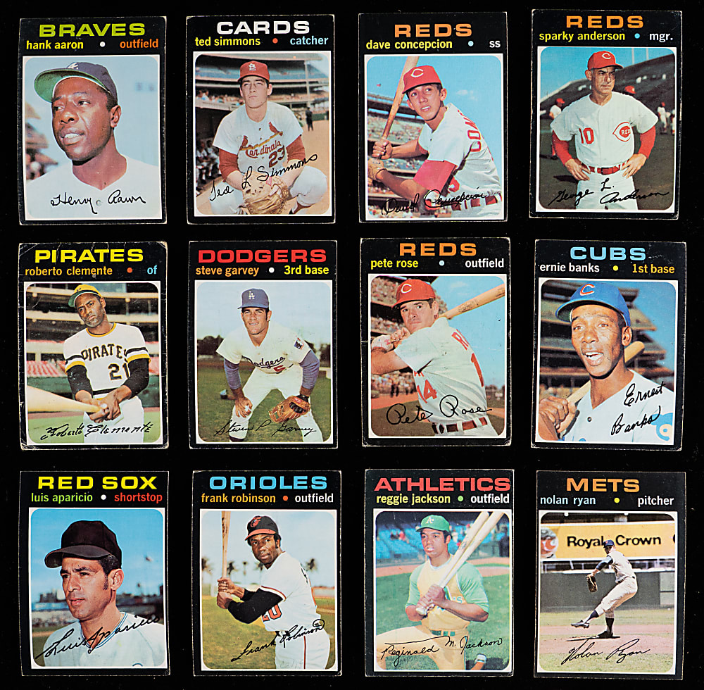 1971 Topps Collection (450+) with (42) Hall of Famers, (50) High Numbers & (132) Semi-High Numbers