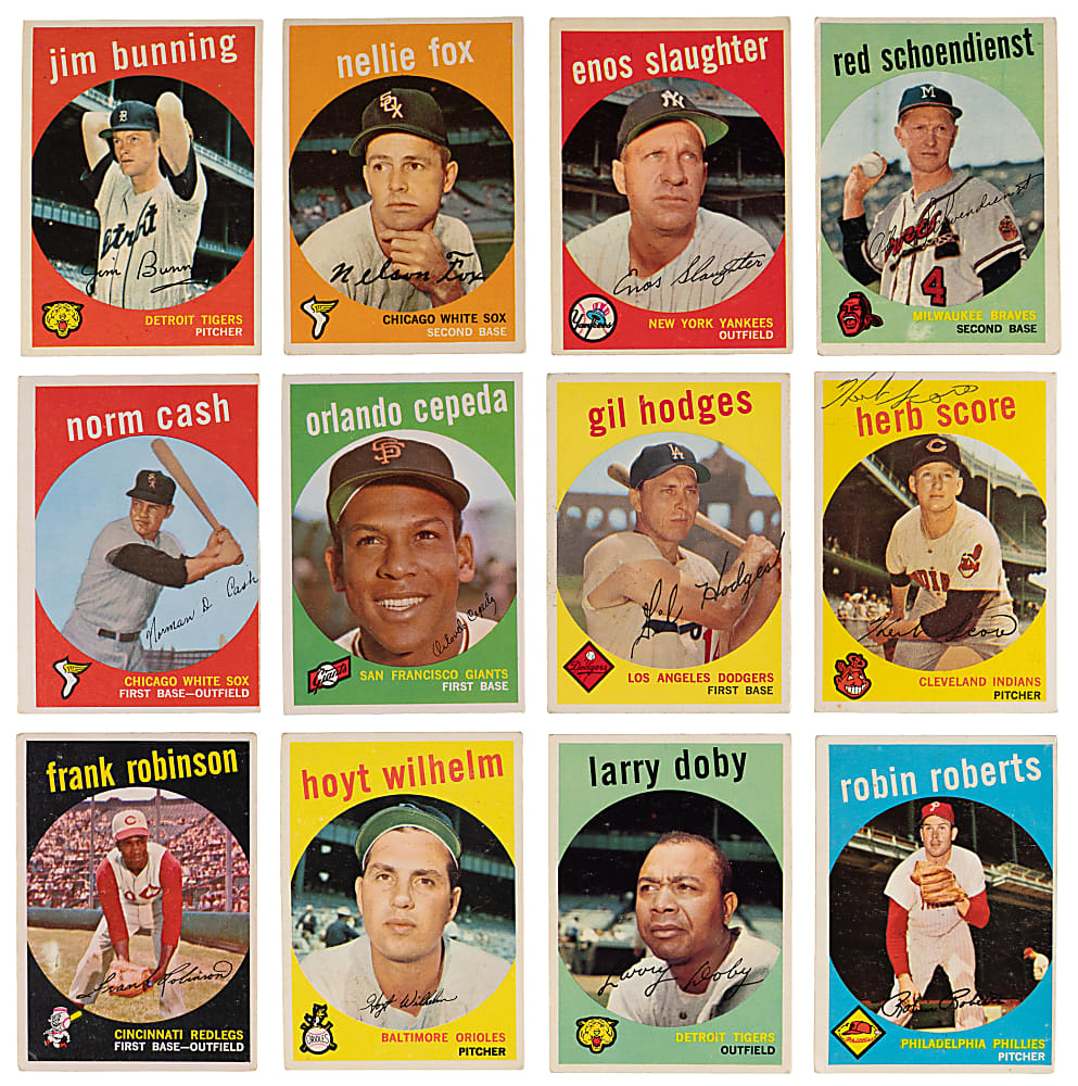 1959 Topps Partial Set (315/572) with (20+) Hall of Famers