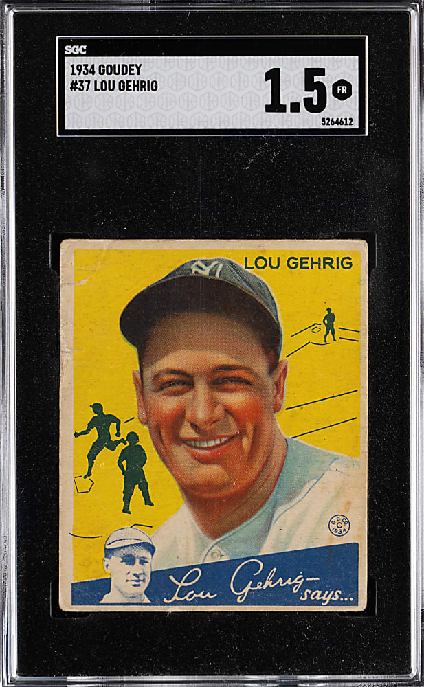 1934 Goudey #37 Lou Gehrig SGC FAIR 1.5