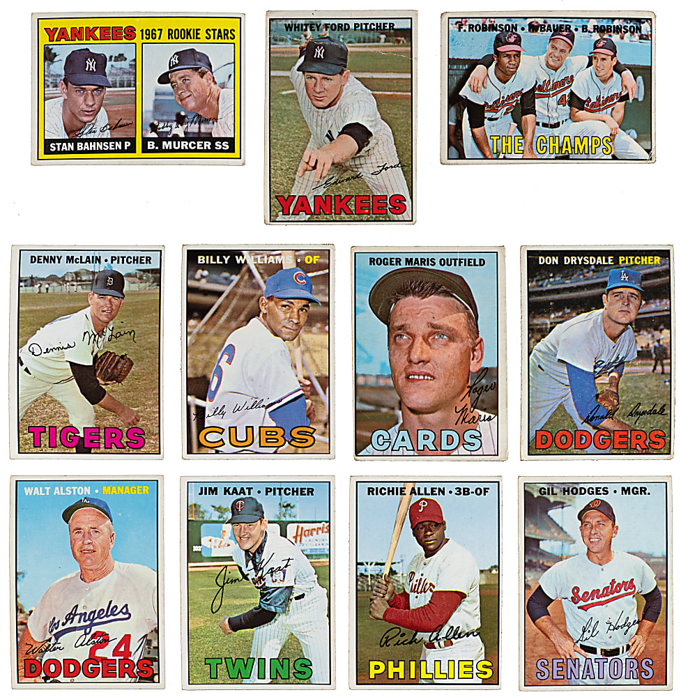 1967 Topps Partial Set (407/609) with (14) Hall of Famers