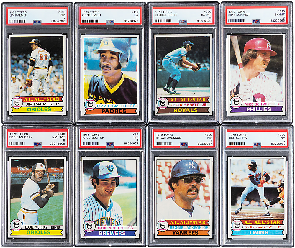 1979 Topps Complete Set (726) with (16) PSA Graded Hall of Famers & Stars
