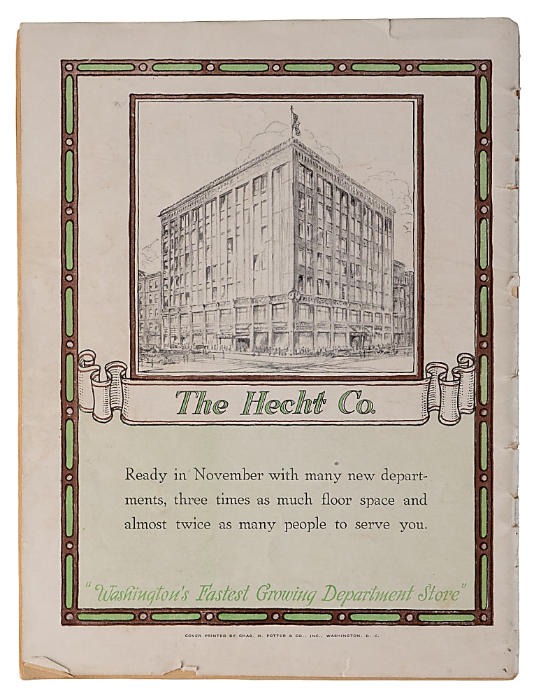 1925 World Series Unscored Game Program - Pittsburgh at Washington