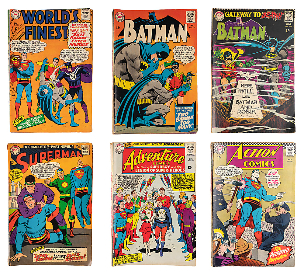 1960s DC Superman & Batman Comic Books (35) with Batman #200
