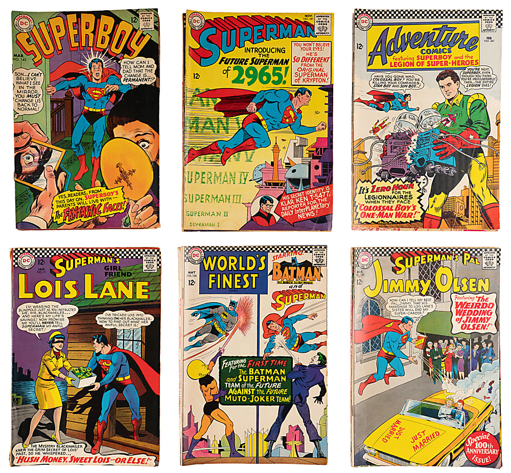 1960s DC Superman & Batman Comic Books (35) with Batman #200