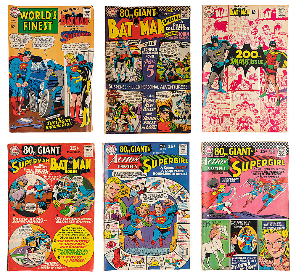 1960s DC Superman & Batman Comic Books (35) with Batman #200