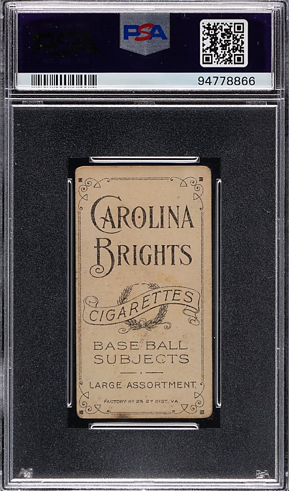 1909-1911 T206 White Border Dots Miller Carolina Brights Back PSA GOOD 2 (mc)