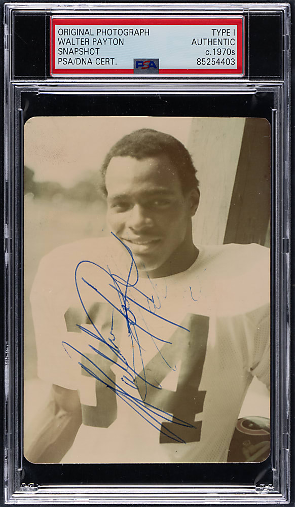 Circa 1970s Rookie Era Walter Payton Signed Type I Photograph - PSA/DNA Authentic