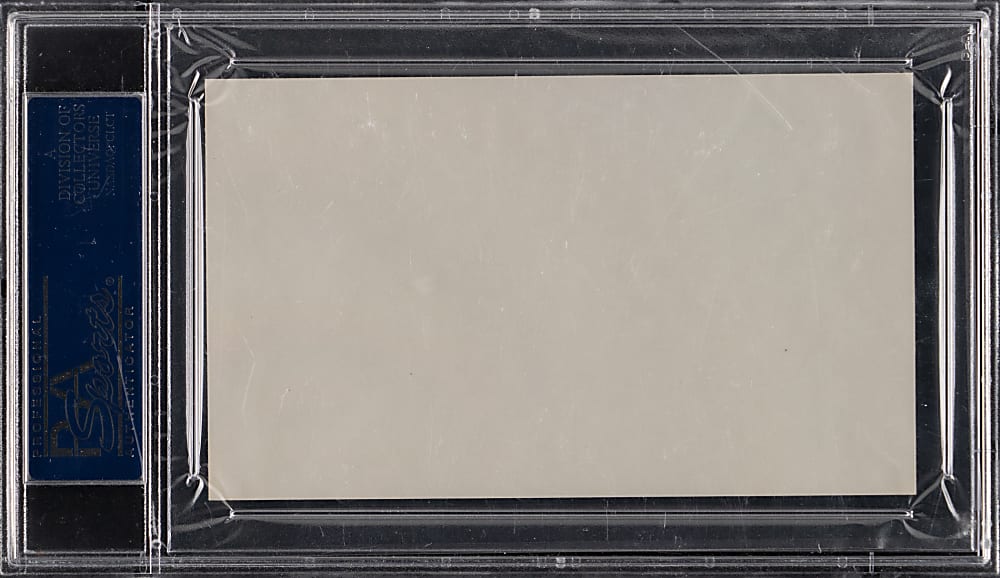 Pie Traynor Signed Index Card - PSA/DNA Authentic