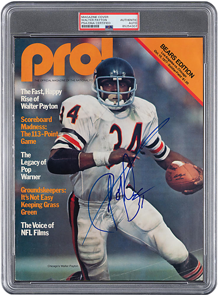 1977 Walter Payton Signed Pro! Magazine Cover PSA/DNA Authentic