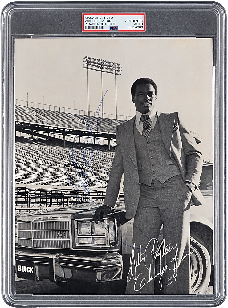 Late 1970s Walter Payton Signed Chicago Metro Buick Dealers Advertisement - PSA/DNA Authentic