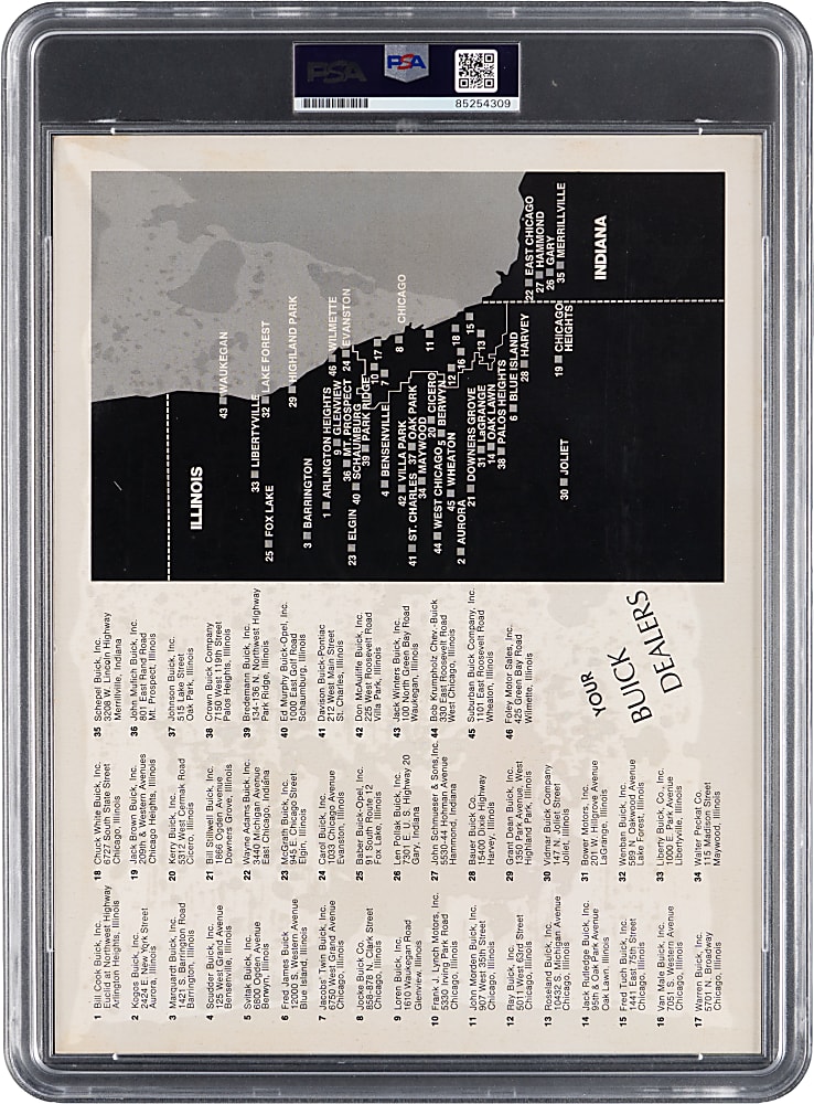 Late 1970s Walter Payton Signed Chicago Metro Buick Dealers Advertisement - PSA/DNA Authentic