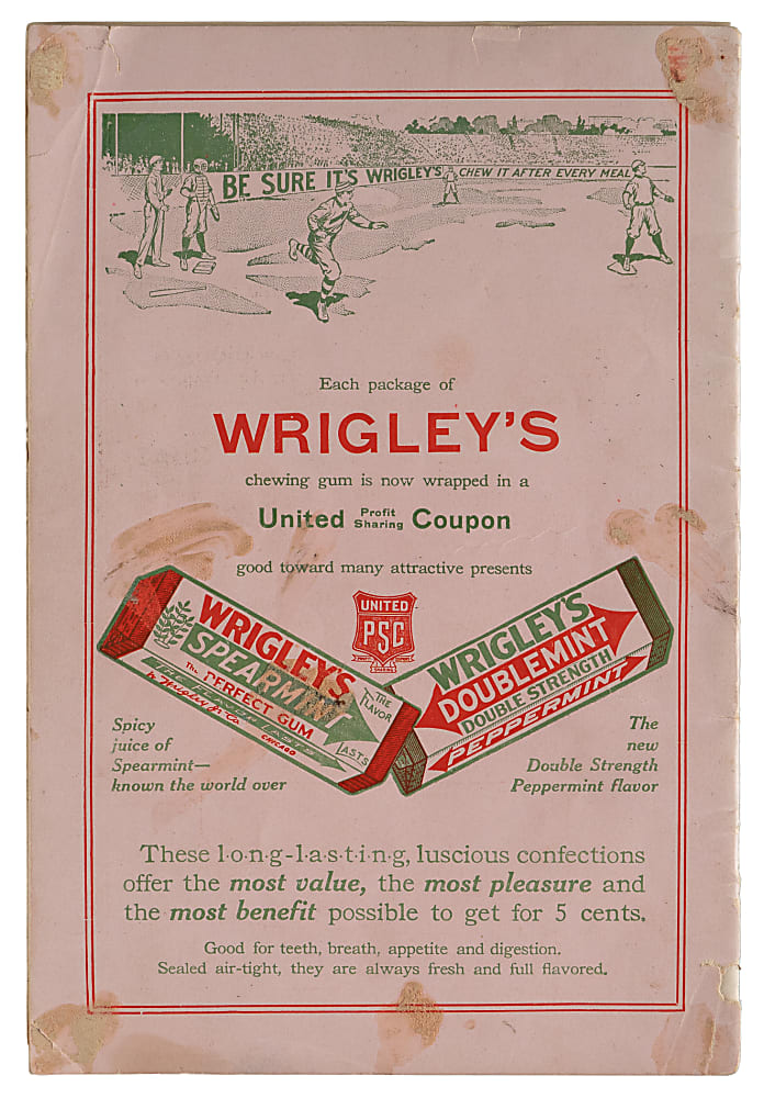 1915 Trans-Continental Tour Program Including 1915 World Champions Red Sox Photo with Babe Ruth