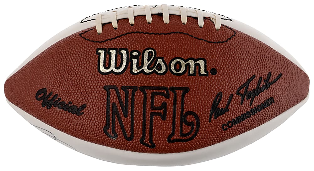 Multi-Signed Pittsburgh Steelers Hall of Famer Football with (4) Signatures Including Bleier, Ham, Harris & Noll - JSA