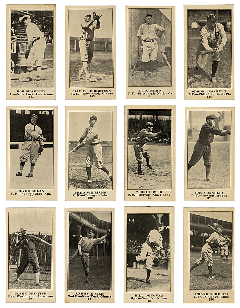 1916 M101-4 Sporting News Collection (18) - All Blank Backs with Clark Griffith