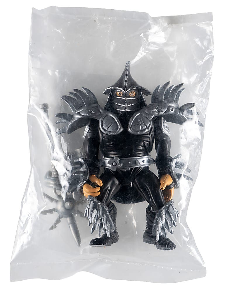 1991 Chef Boyardee TMNT Black Super Shredder Scarce Mail Order Exclusive Action Figure in Unopened Bag