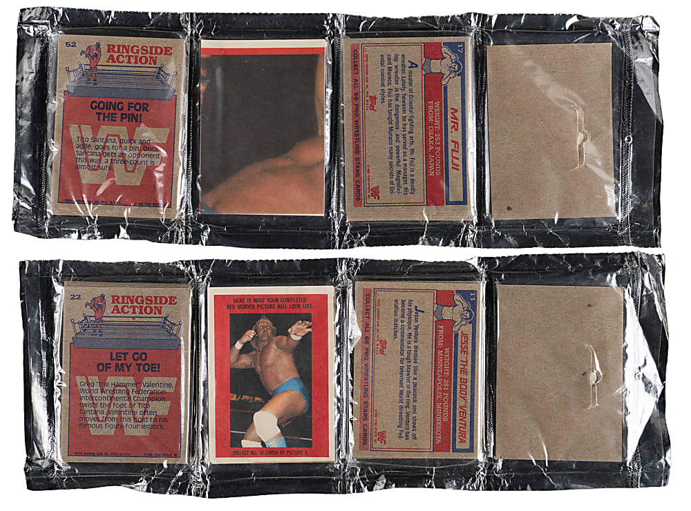 1985 Topps WWF Pro Wrestling Stars Unopened Rack Pack Pair with Andre The Giant Showing