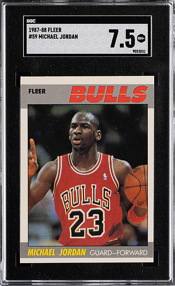 1987-1988 Fleer Basketball #59 Michael Jordan SGC NM+ 7.5