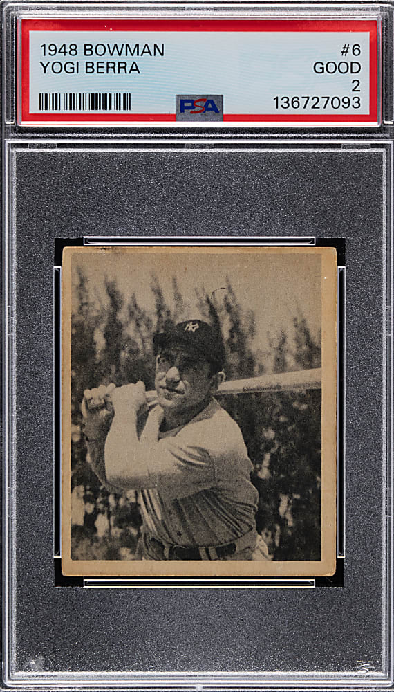 1948 Bowman #6 Yogi Berra Rookie PSA GOOD 2