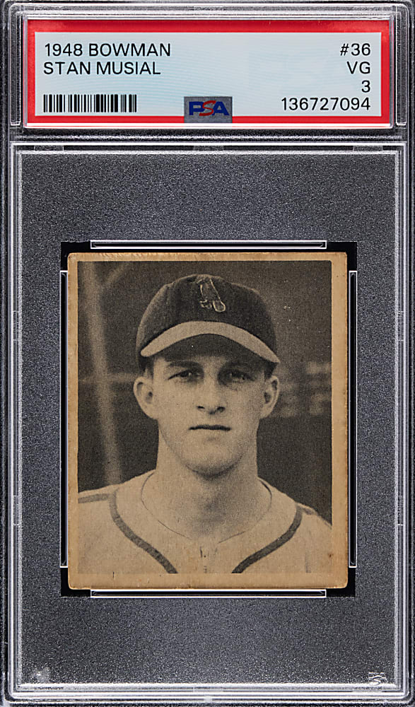 1948 Bowman #36 Stan Musial Rookie PSA VG 3