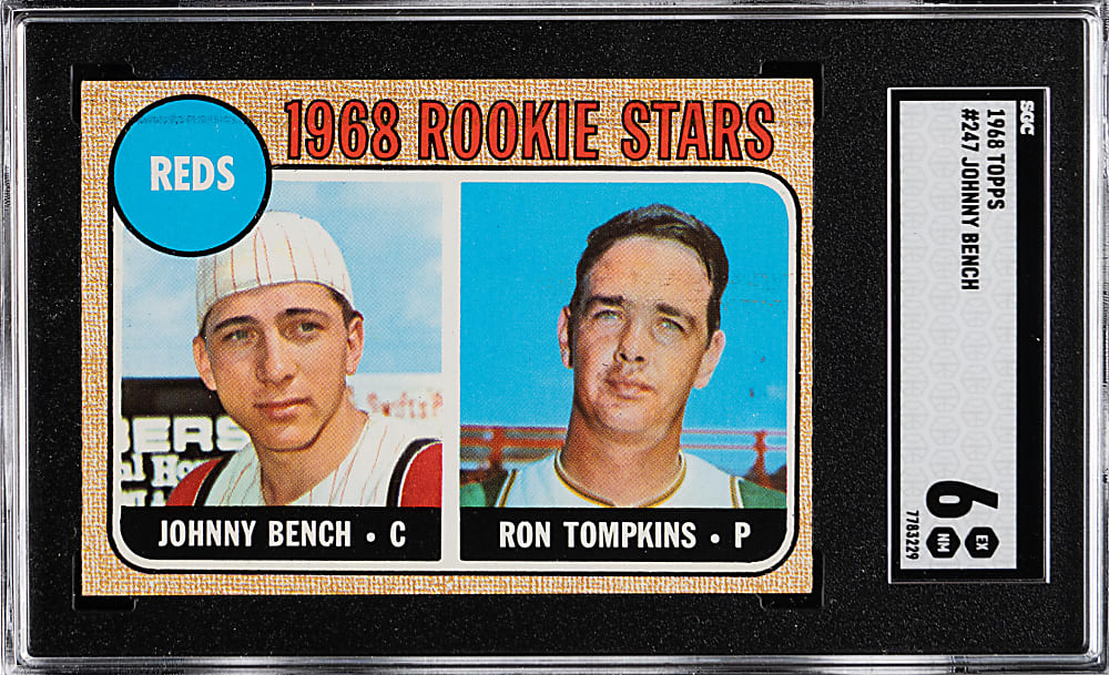 1968 Topps #247 Johnny Bench Rookie SGC EX/NM 6
