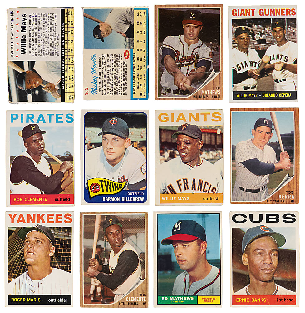 1960-1965 Hall of Fame & Star Card Collection (42) with (37) Hall of Famers including Clemente, Koufax, Mantle & Mays