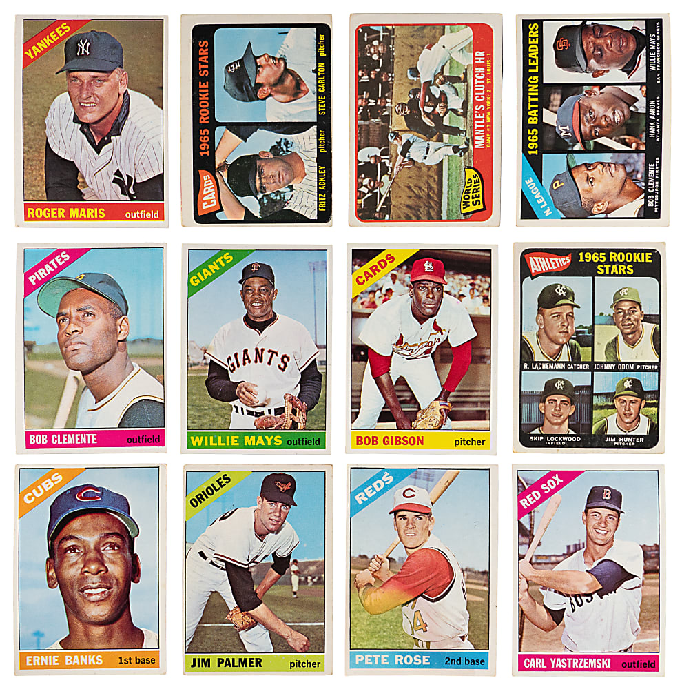 1965-1967 Topps Star Card Collection (69) with (50+) Hall of Famers with Clemente, Mantle, Mays & Key Rookies