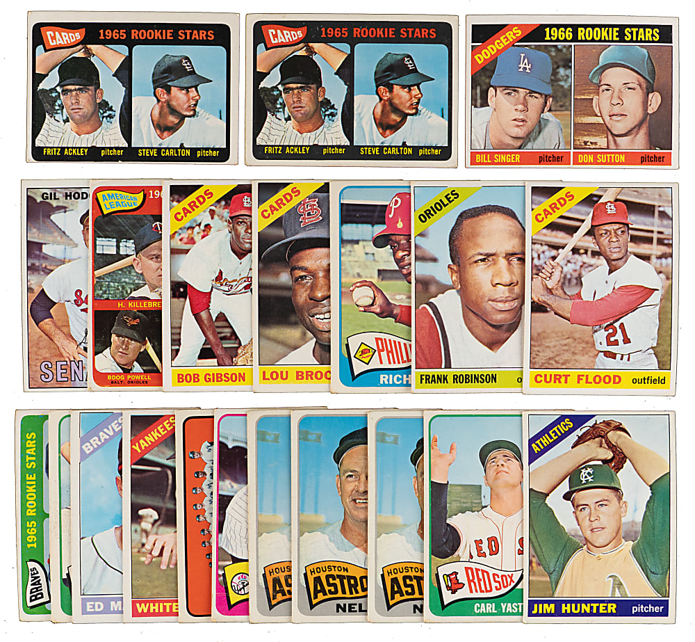 1965-1967 Topps Star Card Collection (69) with (50+) Hall of Famers with Clemente, Mantle, Mays & Key Rookies