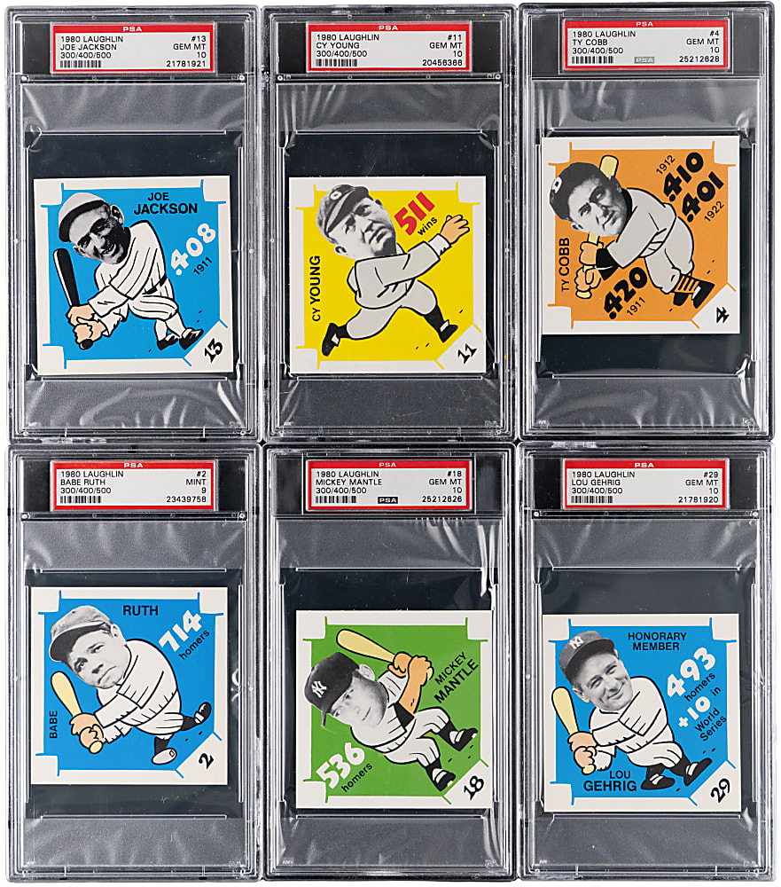 1980 Laughlin 300/400/500 PSA Graded Complete Set (30) with (22) PSA GEM MINT 10