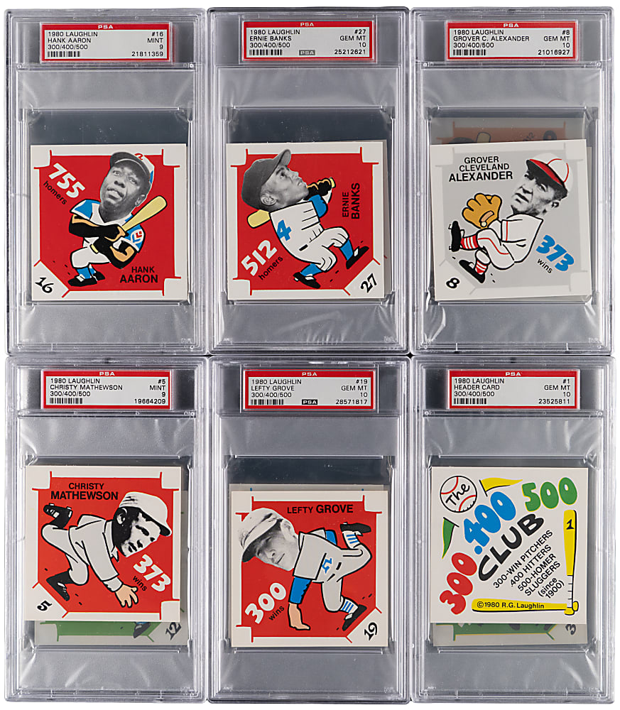 1980 Laughlin 300/400/500 PSA Graded Complete Set (30) with (22) PSA GEM MINT 10