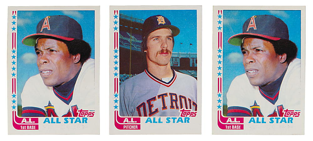 1982 Topps Hall of Fame "Blackless" Variation Trio