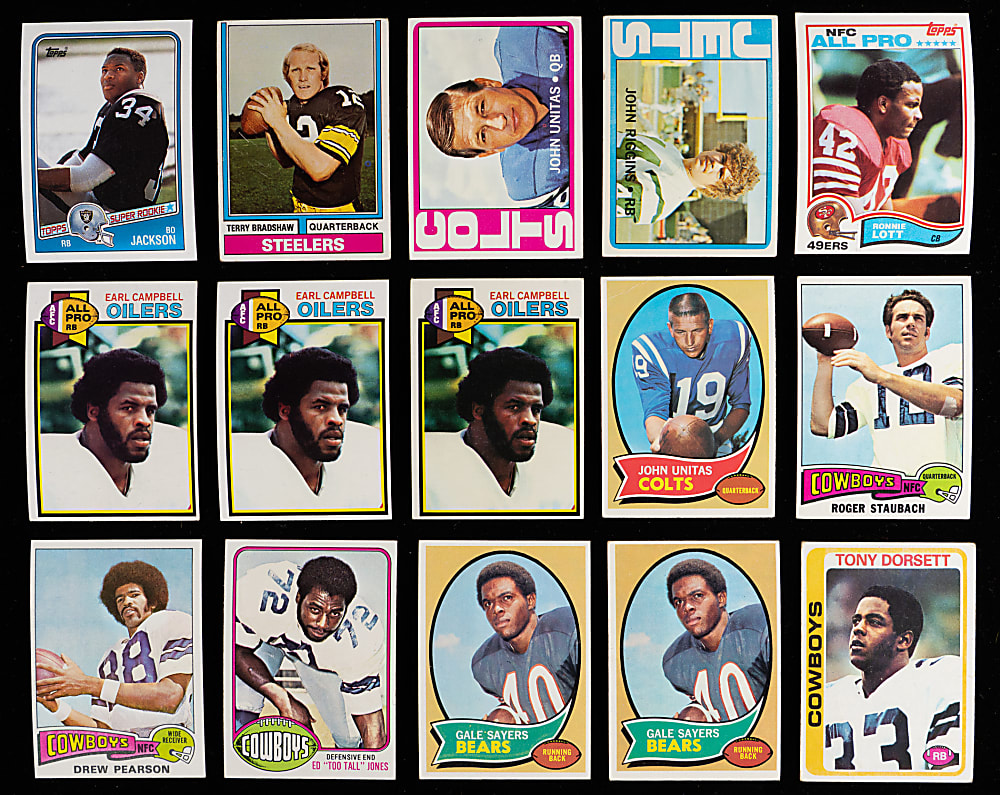 1970-2000s Football Hall of Fame, Star & Rookie Collection (425+) with (175+) Hall of Famers - Loaded!