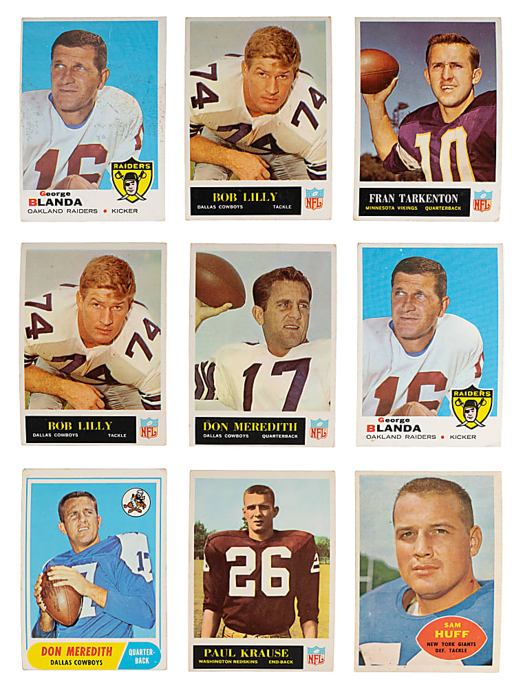 1960-1969 Football Collection (174) with (60+) Hall of Famers Including (3) Jim Brown