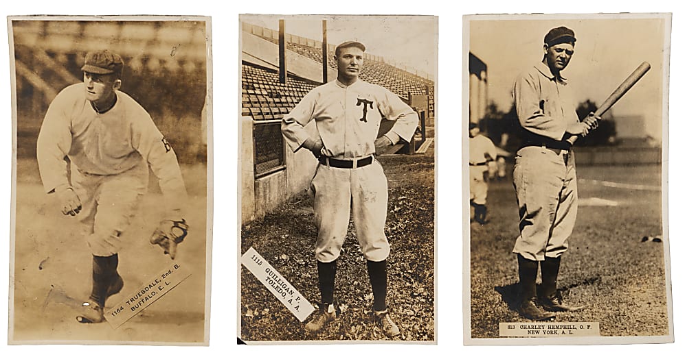 (3) 1911 T5 Pinkerton Unmounted Cards