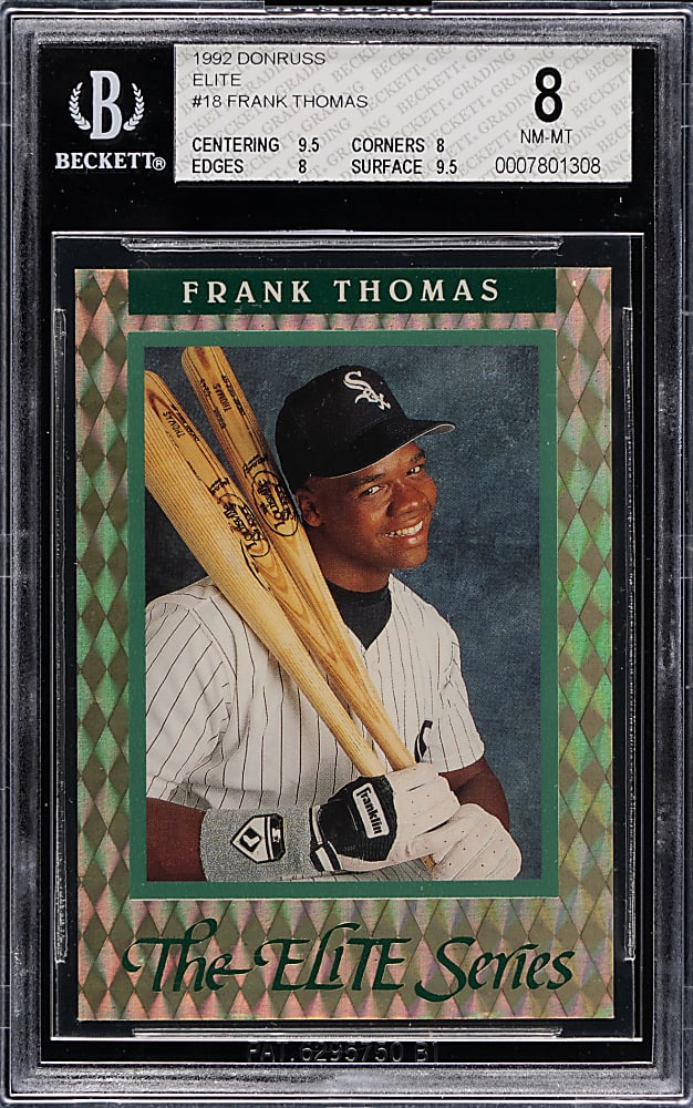 1992 Donruss Elite #18 Frank Thomas (#/10,000) BGS NM-MT 8